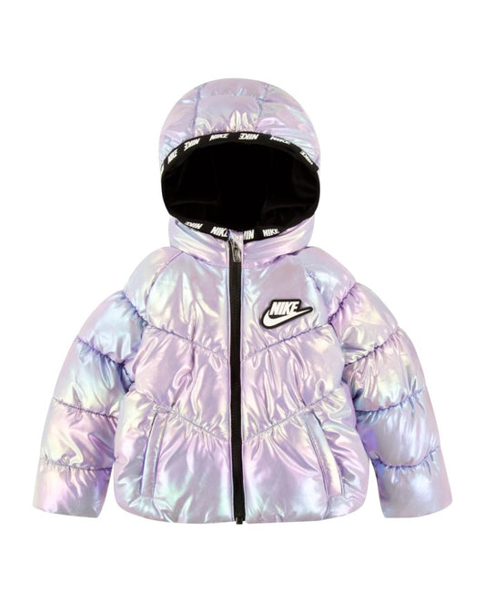 CHEVRON PRINTED PUFFER JKT