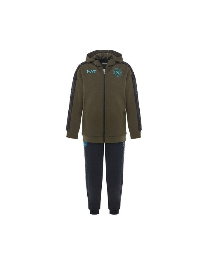 TUTA INTERLOCK CON CAPPUCCIO OLIVE NIGHT JUNIOR 2024/2025