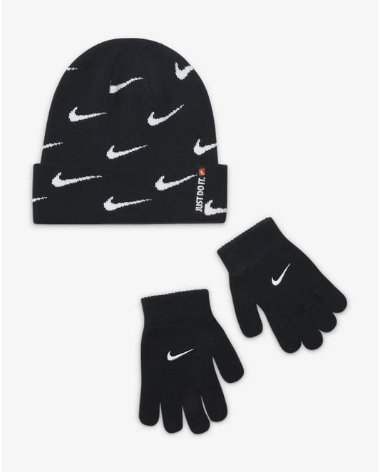 SWOOSH REPEAT BEANIE SET